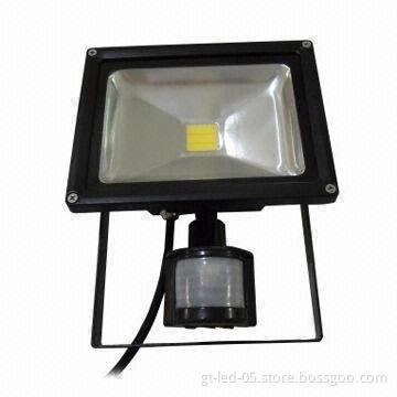 30W PIR Motion Sensor LED Floodlight with 10/20/30/50W Power and EMC/SAA/C-tick Marks